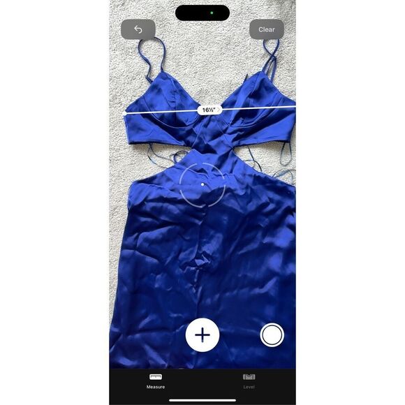 NWT ZARA SATIN EFFECT CUT OUT DRESS blue/purple , Lrg E49 $68 - Picture 5 of 10